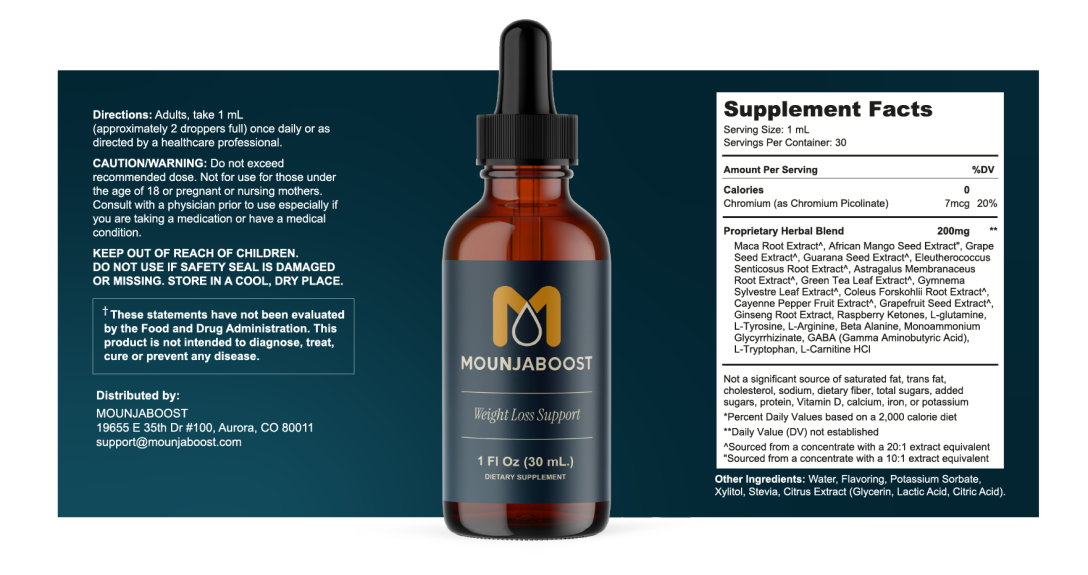 mounjaboost-supplement-facts